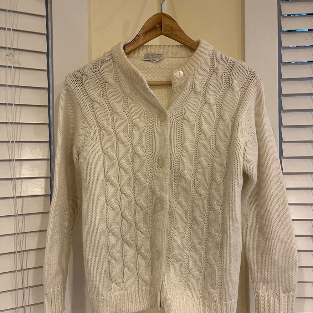 Ally Fashion Cream Cable Knit Cardigan